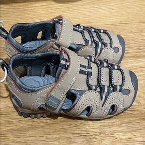 Kids Tan and Gray Outdoor Sandals